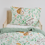 Cotton Muslin Toddler Bedding 3 Piece Set - Mighty Jungle - HoneyBug 