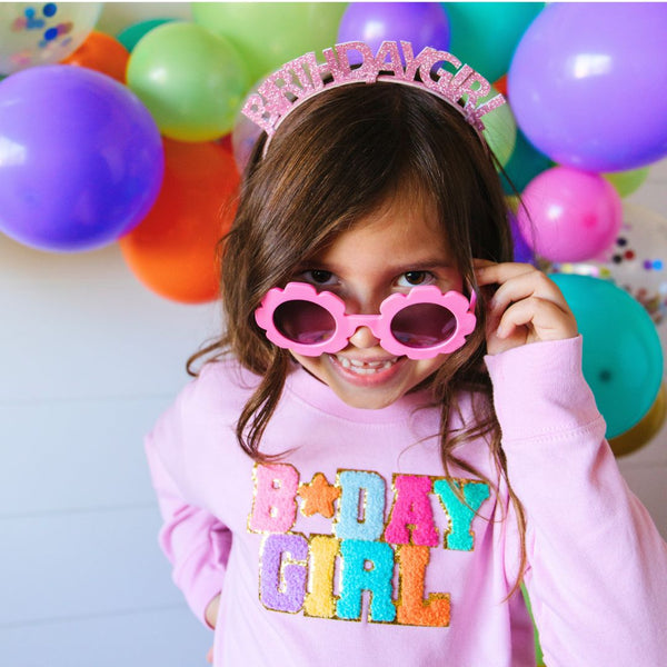 Birthday Girl Patch Sweatshirt - Pink - HoneyBug 