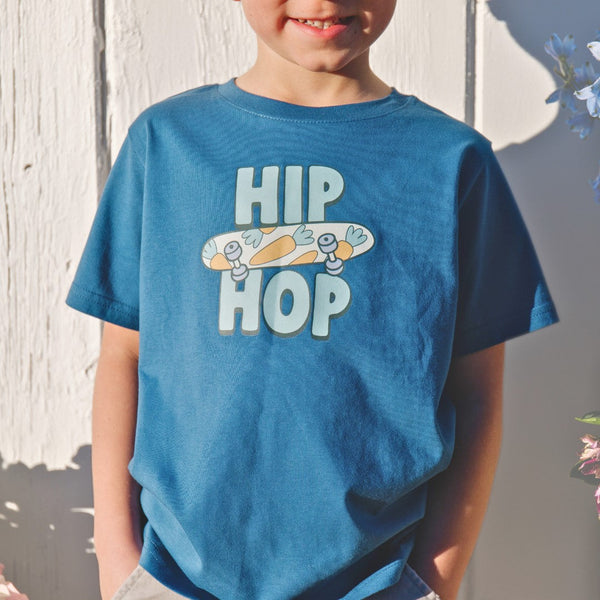 Hip Hop Skateboard Easter Short Sleeve T-Shirt - Indigo - HoneyBug 