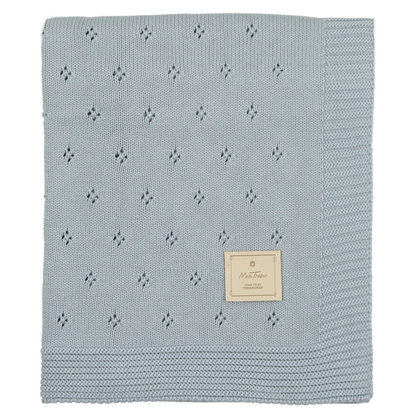 Perfect Pointelle Knit Blanket - HoneyBug 