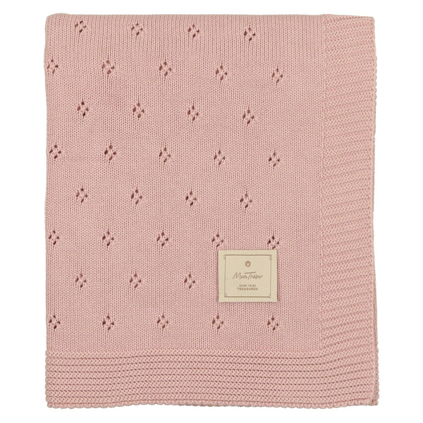 Perfect Pointelle Knit Blanket - HoneyBug 