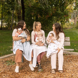 Cotton Muslin Baby Quilt - Blue Rainbow - HoneyBug 