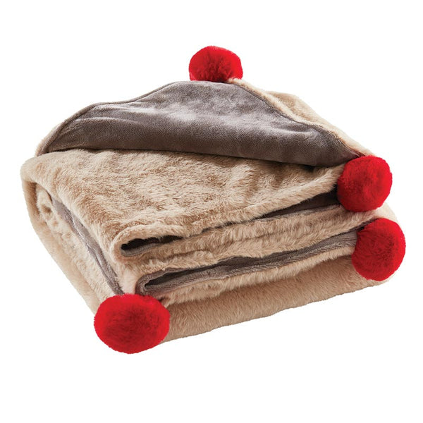 Reindeer Plush Blanket - HoneyBug 