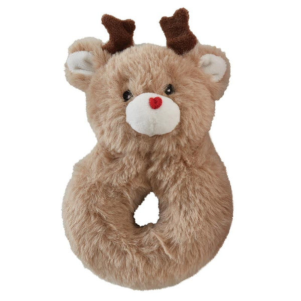 Swaddle Blanket + Plush Rattle - Reindeer - HoneyBug 
