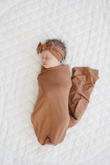 Rust Bamboo Hat OR Head Wrap Set - HoneyBug 