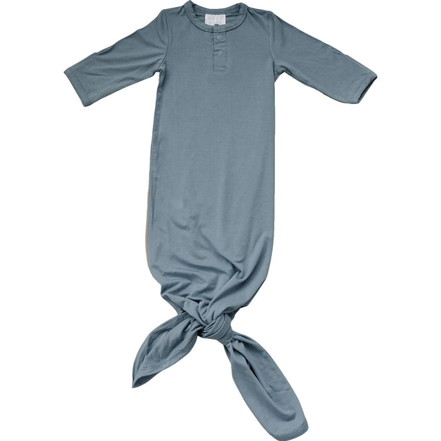 Dusty Blue Bamboo Knot Gown - HoneyBug 