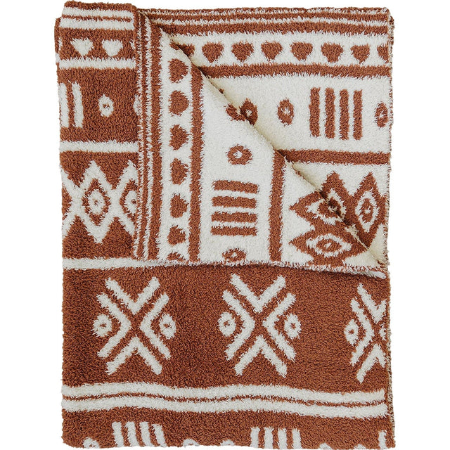 Rust Alpine Plush Blanket - HoneyBug 