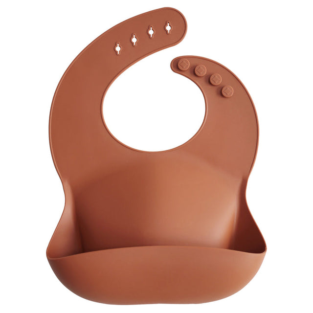 Silicone Baby Bib - Clay - HoneyBug 