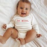 Be Mine Organic Baby Bodysuit Long Sleeve