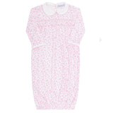 Pink Cheetah Print Smocked Gown 