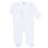 Blue Twirls Zipper Footie - HoneyBug 