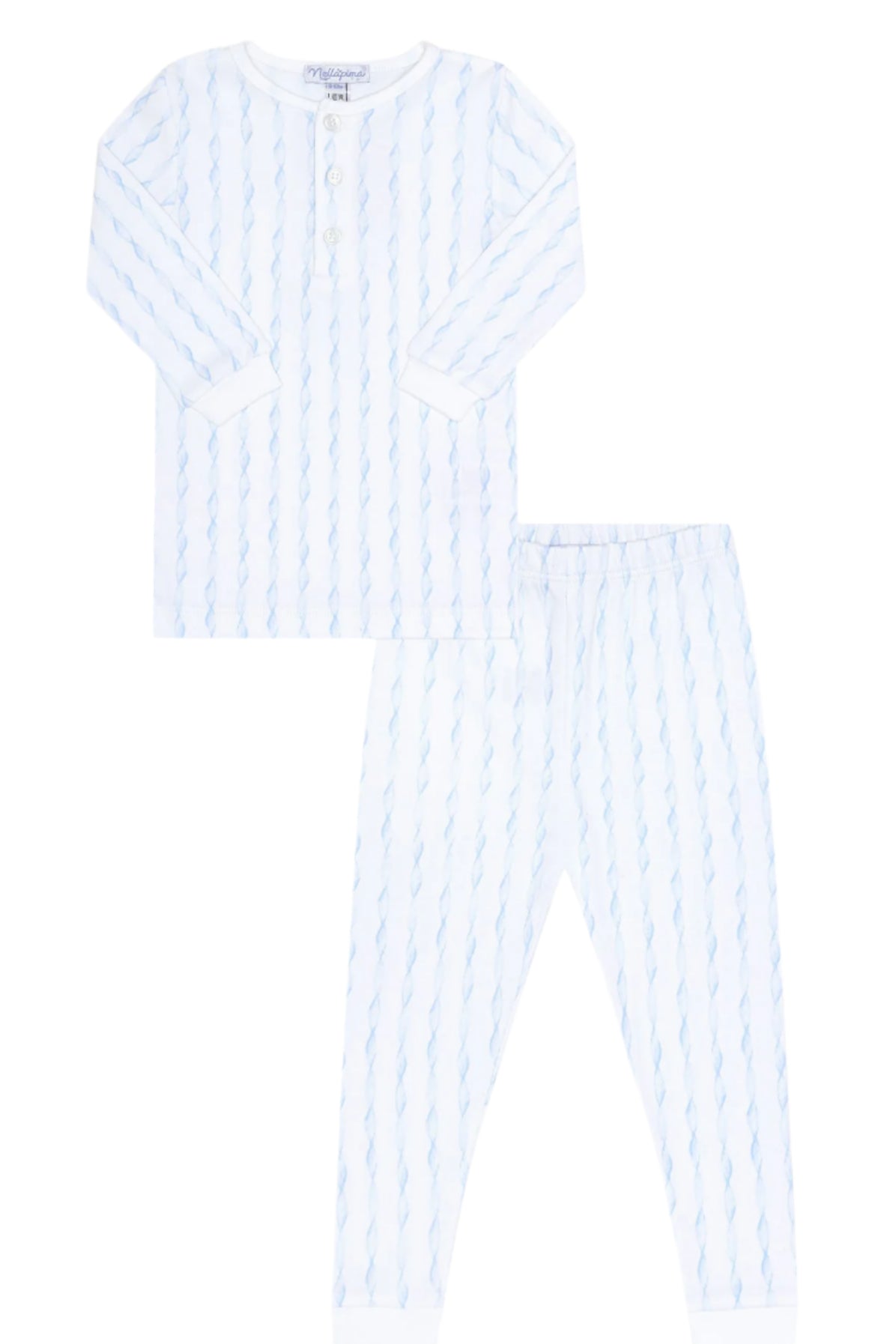 Blue Twirls Pajamas - HoneyBug 