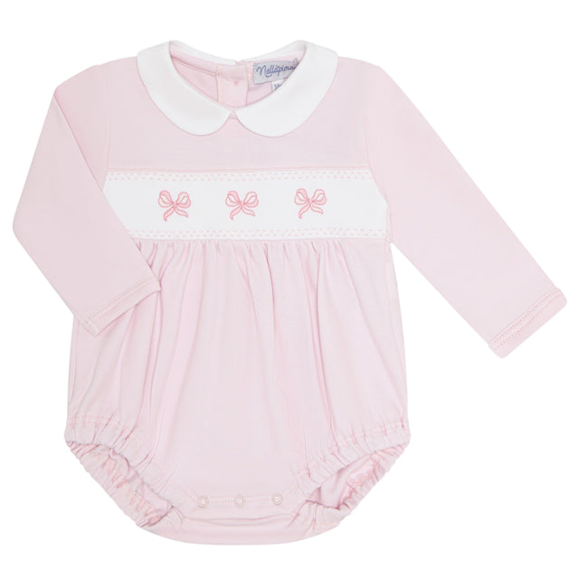 Charming Bows Embroidery Bubble LS - HoneyBug 