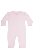 Charming Bows Embroidery Romper LS - HoneyBug 