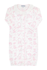 Pink Lone Star Toile Converter Gown - HoneyBug 