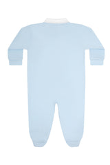 Mini Voyages Embroidery Snap Footie - HoneyBug 