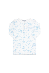 Blue Lone Star Toile Pajamas - HoneyBug 