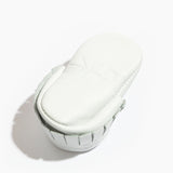 Newborn Bright White Moccasin Baby Shoe - HoneyBug 