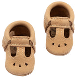 Newborn Weathered Brown Mary Jane Baby Shoe - HoneyBug 