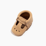 Newborn Weathered Brown Mary Jane Baby Shoe - HoneyBug 