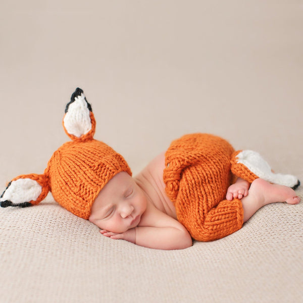 Rusty Fox Hat and Pant Newborn Set - HoneyBug 