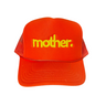 Mother Embroidered Trucker Hat -  Orange - HoneyBug 
