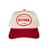 VINTAGE Mother Canvas Patch Hat - Red/Cream - HoneyBug 