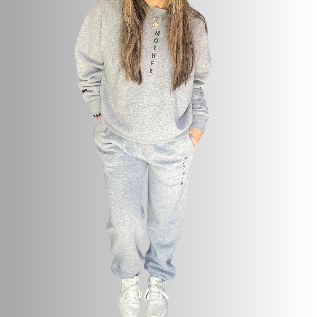 Mother Printed Sweatpants - Heather Gray - HoneyBug 