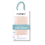 Organic Crib Sheet - Pink Stripes