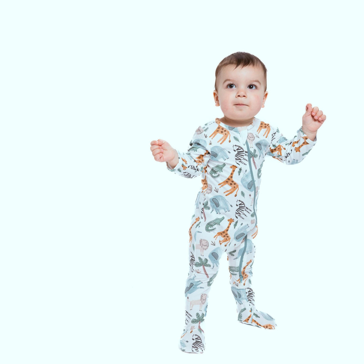 Organic Footie - Safari Animals