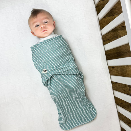 Snugababe Swaddle™ Sleep Pod - Green Stripes