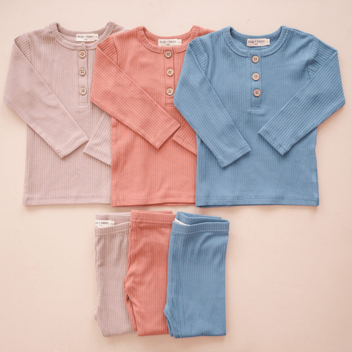 Organic Ribbed Cotton Top - Terracotta - HoneyBug 