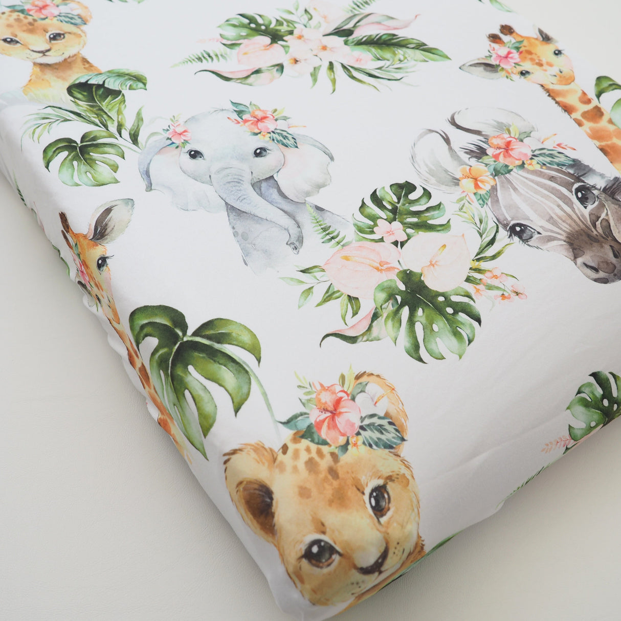 Changing Pad Cover- Africa Animals - HoneyBug 