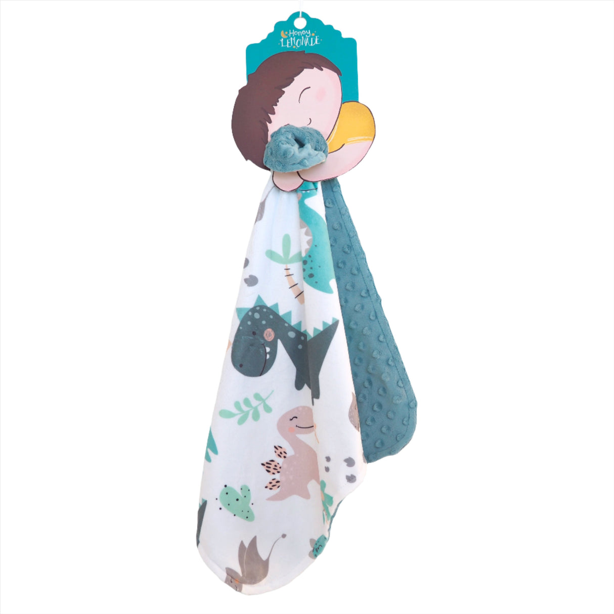 Mini Minky - Blue Dino - HoneyBug 
