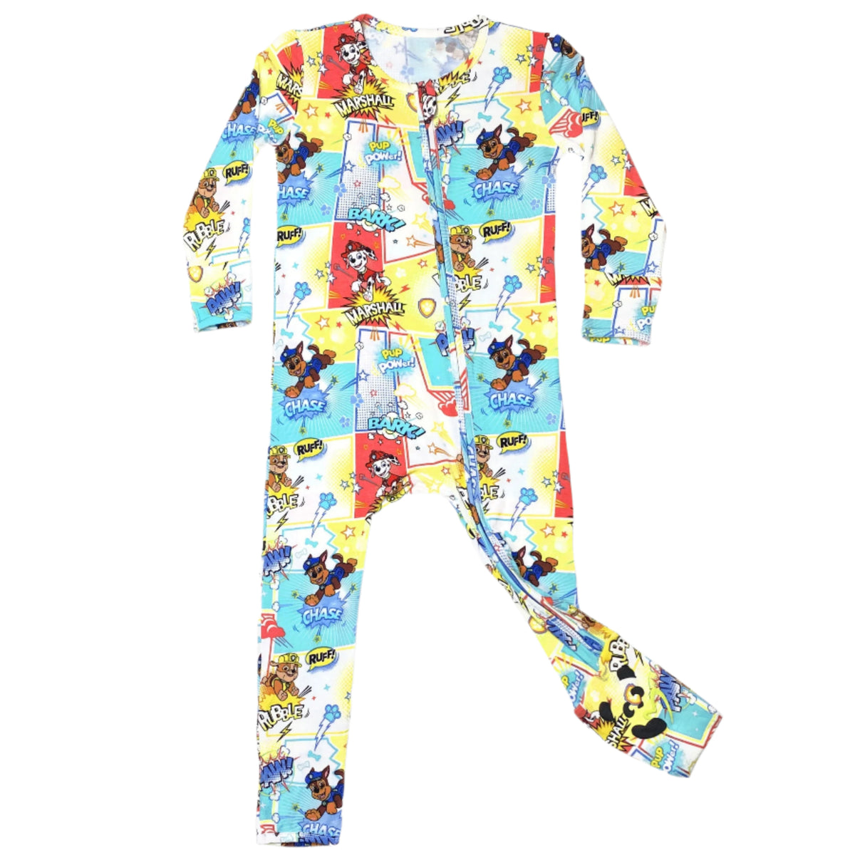 PAW Patrol: Comic Boy Pups Bamboo Convertible Footie - HoneyBug 