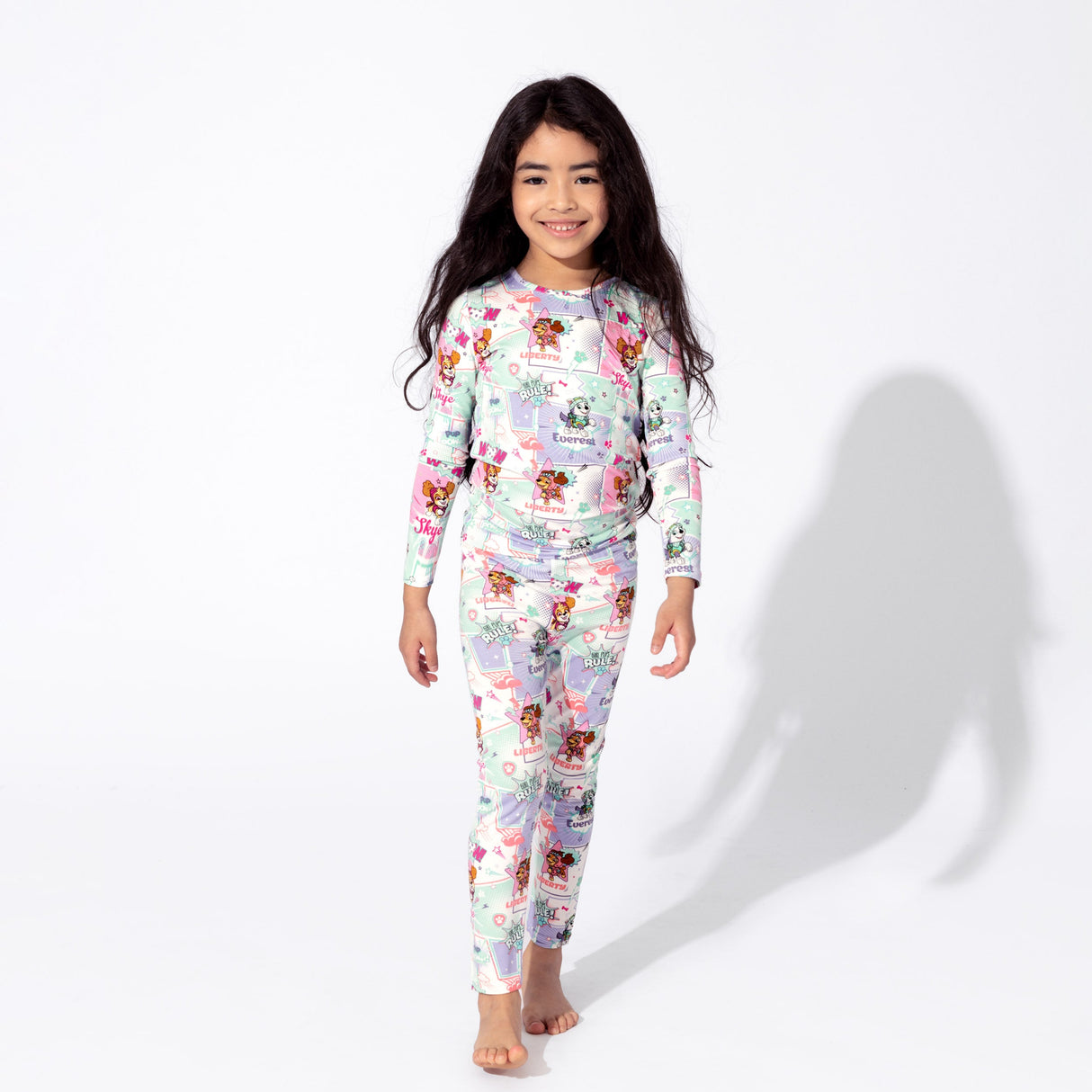 PAW Patrol: Comic Girl Pups Bamboo Kids Pajamas - HoneyBug 