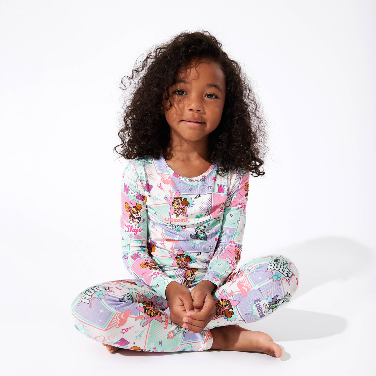 PAW Patrol: Comic Girl Pups Bamboo Kids Pajamas - HoneyBug 