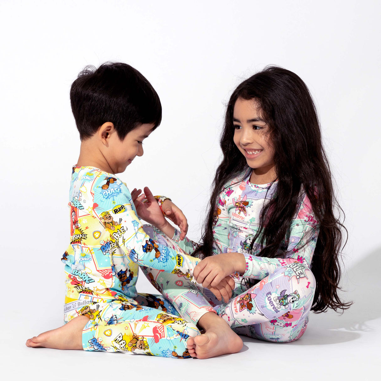 PAW Patrol: Comic Girl Pups Bamboo Kids Pajamas - HoneyBug 