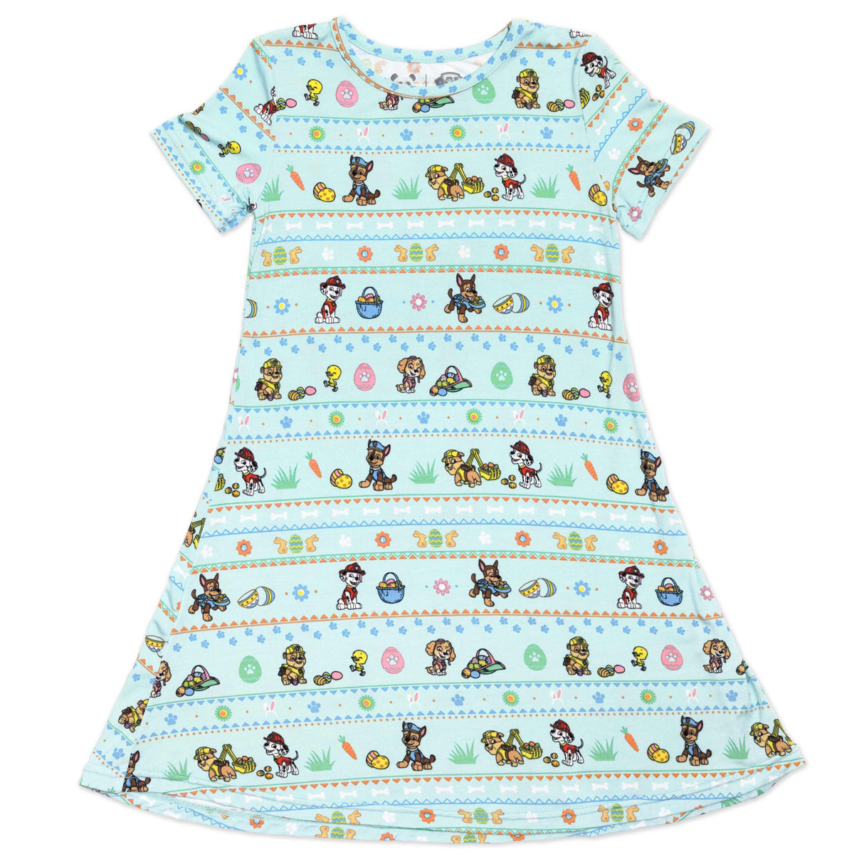 PAW Patrol: Easter Bamboo Girls' Short Sleeve Dress - HoneyBug 