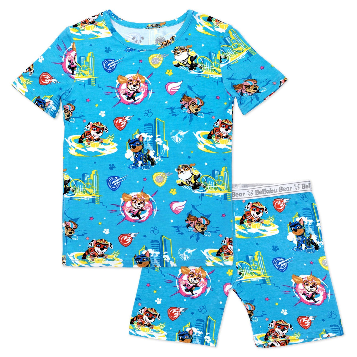 PAW Patrol: The Mighty Movie - Mighty Pups Bamboo Kids Pajama Short Set - HoneyBug 