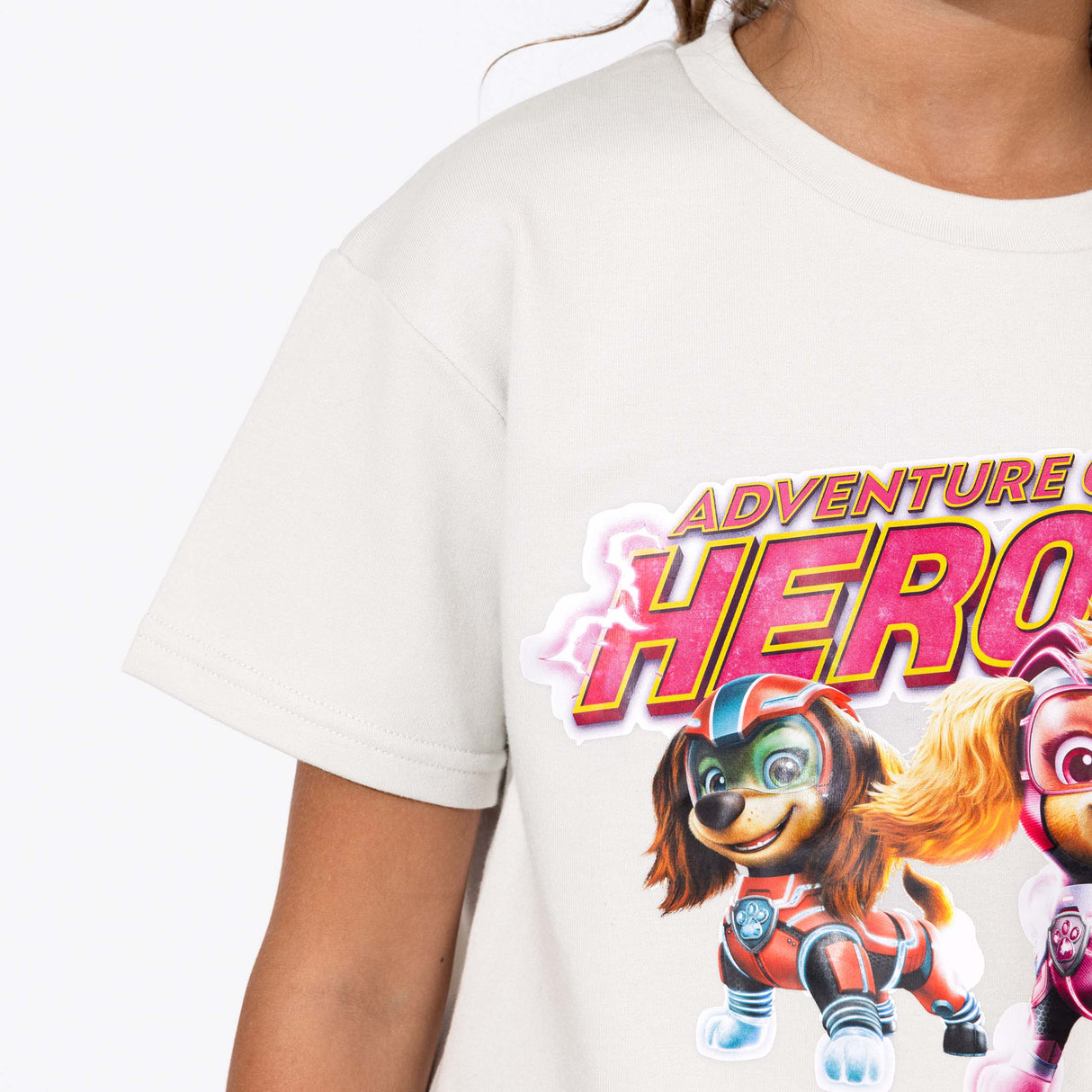 PAW Patrol: The Mighty Movie Girl Pups Bamboo Terry Kids Oversized T-Shirt - HoneyBug 