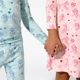 PAW Patrol: I Woof You Blue Bamboo Kids Pajamas - HoneyBug 