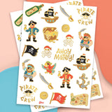 Ahoy Matey! Tats - 44 foil temporary tattoos