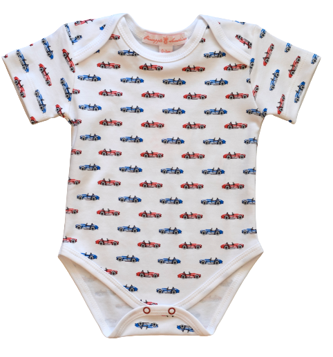 Red Cobra Car S/S Onesie - HoneyBug 