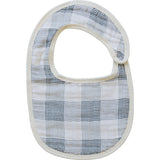 Coastal Plaid Classic Muslin Bib - HoneyBug 