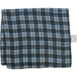 Navy Plaid Muslin Burp Cloth - HoneyBug 