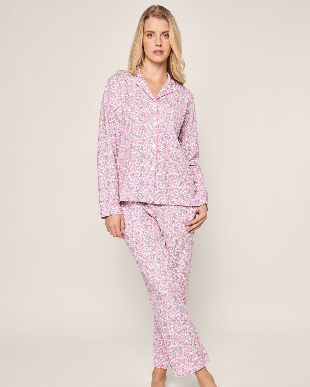 Women's Pima Pajama Set in Fleurs de Rose