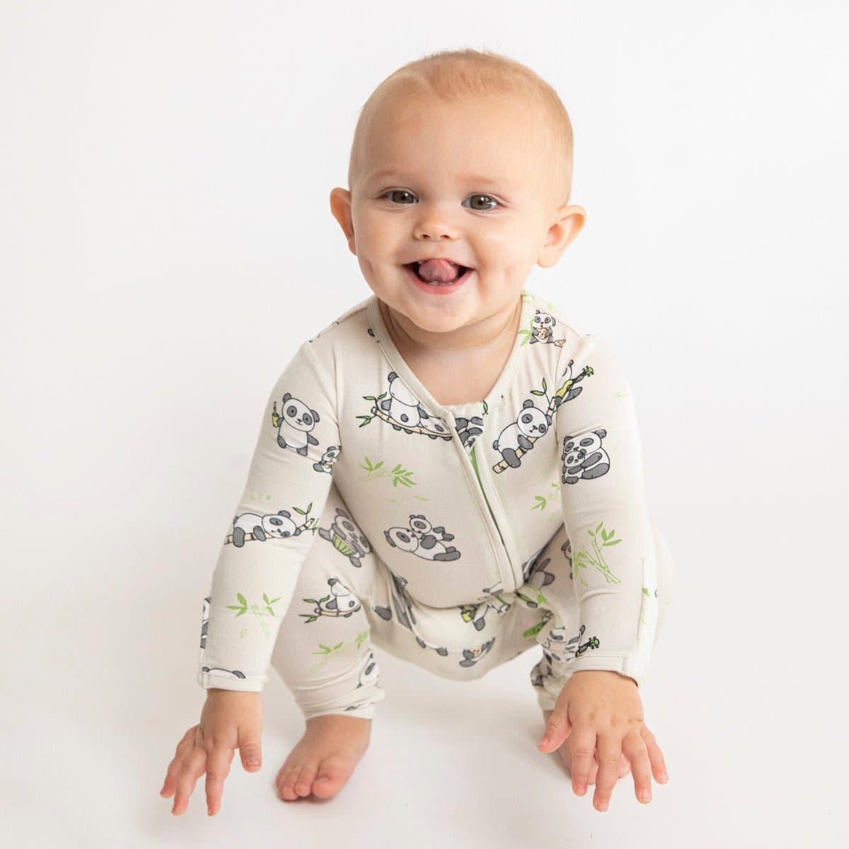 Panda Bamboo Convertible Footie - HoneyBug 