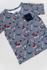 AT THE RINK DREAM POCKET TEE - HoneyBug 