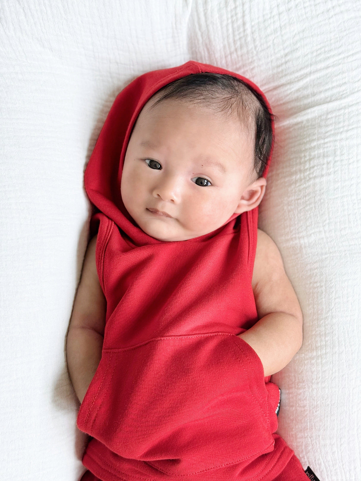 BAMBOO HOODIE TANK- Red - HoneyBug 